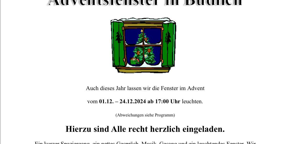 Adventsfenster Büdlich 2024