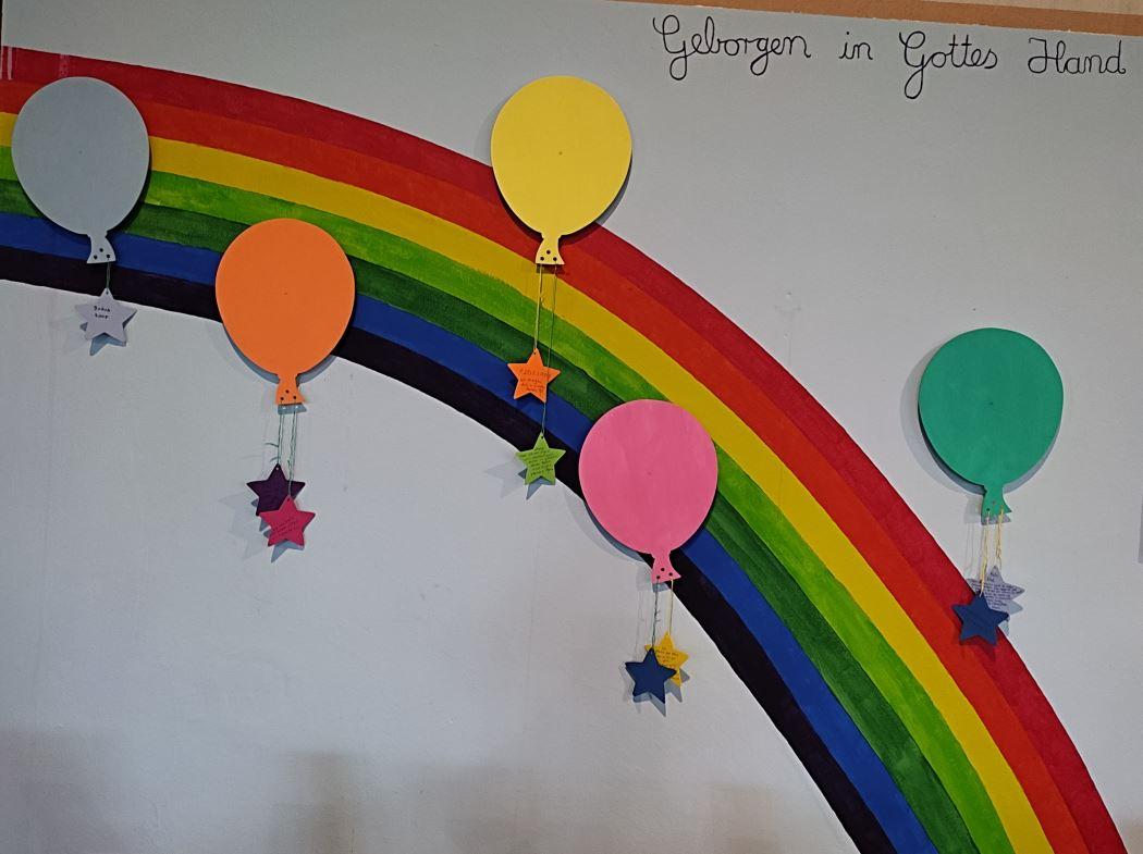 Regenbogen mit Sternen