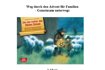 Weg durch den Advent für Familien Plakat 2024online